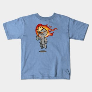 Cute grumpy robot king Kids T-Shirt